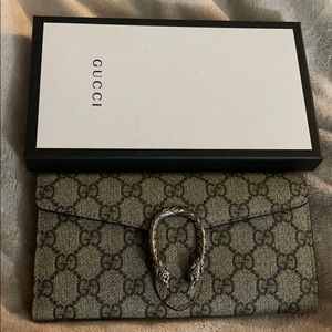 GUCCI GG Supreme Dionysus Clutch Chain Wallet